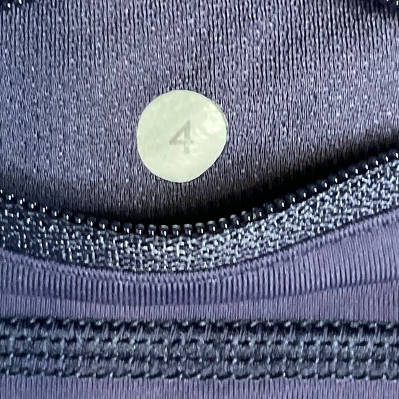 Lululemon RUN A MARATHON CROP II - Pretty Palm Cadet Greyvy/ Cadet Blue Size 4‎ - Picture 7 of 7